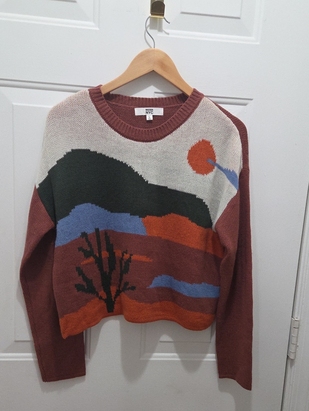 Madewell Women's Multi-Color Southwest Crewneck Sweater L